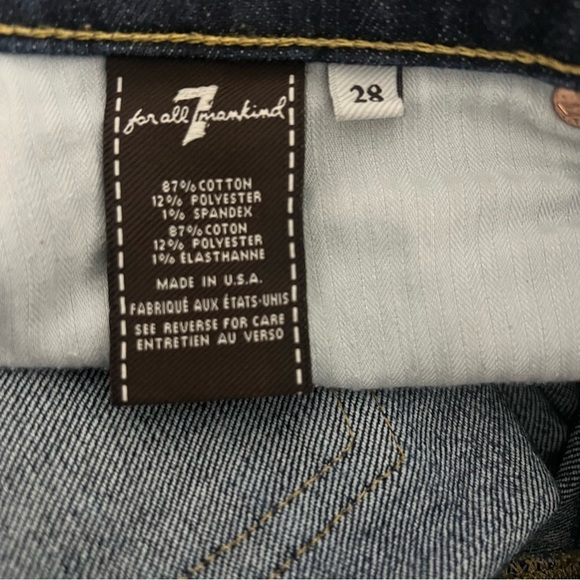 7 For All Mankind Kimmie Bootcut Jeans Size 28 Dark Wash Business Casual EUC - Picture 6 of 14